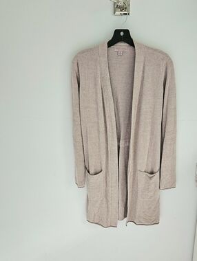 Barefoot Dreams Cozy Chic Ultra Lite Long Cardigan Tan